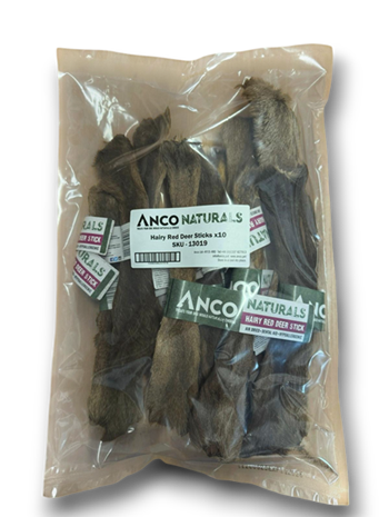 Anco Naturals Hairy Red Deer Sticks