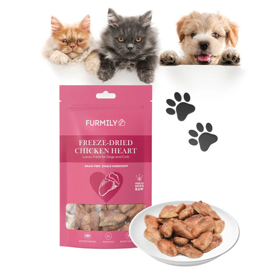 Furmily FREEZE-DRIED CHICKEN HEART PET TREATS BY FURMILY 40G