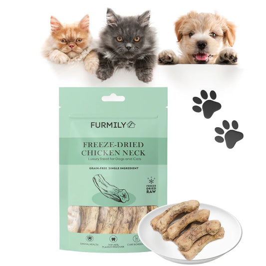 FREEZE-DRIED CHICKEN NECKS PET TREATS BY FURMILY 80G