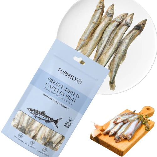 FREEZE-DRIED CAPELIN FISH PET TREATS BY FURMILY 40G