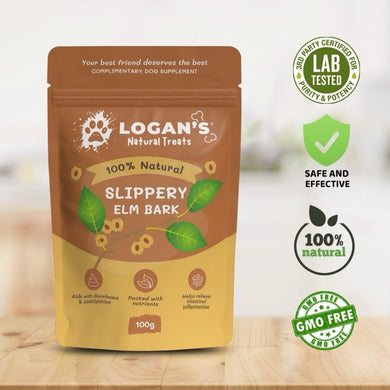 Logan’s Slippery Elm Bark Powder – Natural Digestive Supplement for Dogs