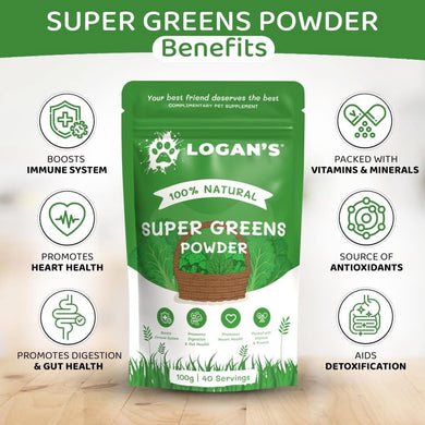 Logan’s Super Greens Powder – Natural Supplement for Dogs & Cats