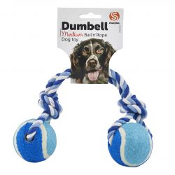 Sharples Dumbell ball` n `rope toy